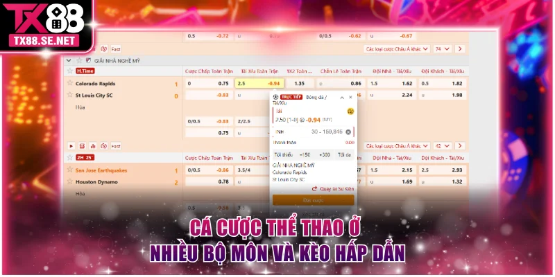 Cá cược thể thao ở nhiều bộ môn và kèo hấp dẫn